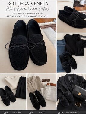Bottega Veneta Interacciato Weave Black Woven Suede Driving Loafers
